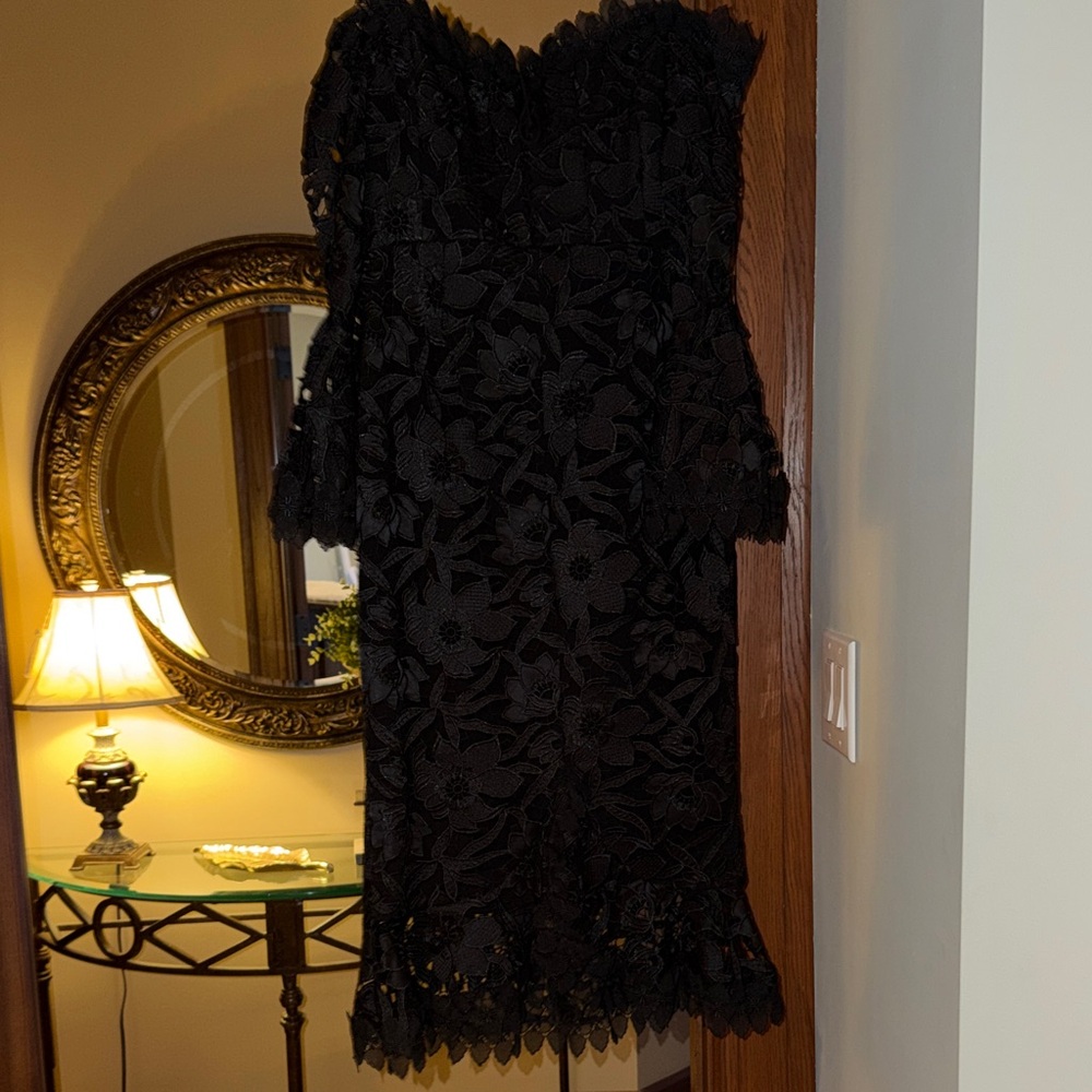 Alexia Admor Black Lace Midi Dress